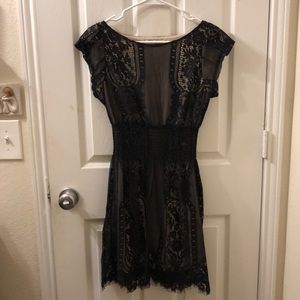 Black lace dress